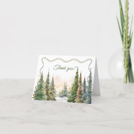 Vrolijk klein kerstwinter Baby shower Bedankkaart