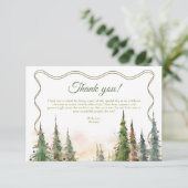 Vrolijk klein kerstwinter Baby shower Bedankkaart (Staand voorkant)