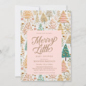 Vrolijk klein meisje Baby shower Kaart (Voorkant)