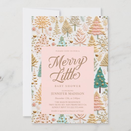 Vrolijk klein meisje Baby shower Kaart (Voorkant)