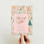 Vrolijk klein meisje Baby shower Kaart<br><div class="desc">Een elegante Winter Girl Baby Shower Invitations zal een chique en sprankelende verklaring maken. Met een vleugje charme en feestelijke glamour,  nodigen deze uitnodigingen de geest van Kerstmis en de opwinding voor uw nieuwe aankomst. Overeenkomende objecten in onze winkel Cava Party Design.</div>