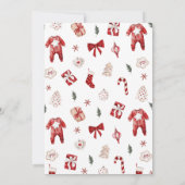 Vrolijk klein rood winter kerst Baby shower Kaart