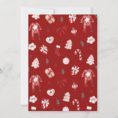 Vrolijk klein rood winter kerst Baby shower Kaart (Achterkant)