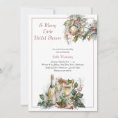 Vrolijk klein Vrijgezellenfeest Holly Brunch en Bu Kaart (Voorkant)