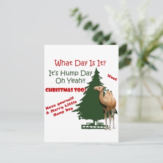 Vrolijk kleine bult dag Kerstmis Feestdagenkaart (Staand voorkant)