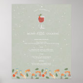 Vrolijk kleine cocktail | Retro Kerst Drink Poster (Voorkant)