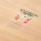 Vrolijk kleine cocktails feestje acryl uitnodigingen (Laagn)