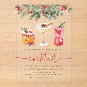 Vrolijk kleine cocktails feestje acryl uitnodigingen (Voorkant)