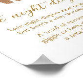 Vrolijk kleine kerstkleding Late Night Luiers Poster (Hoek)