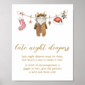Vrolijk kleine kerstkleding Late Night Luiers Poster (Voorkant)