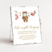 Vrolijk kleine kerstkleding Late Night Luiers Poster