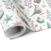 Vrolijk, kleurrijk kerstinpakpapier cadeaupapier (Rol Hoek)