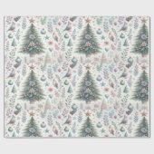 Vrolijk, kleurrijk kerstinpakpapier cadeaupapier (Vlak)