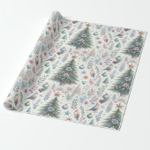 Vrolijk, kleurrijk kerstinpakpapier cadeaupapier (Uitgerold)