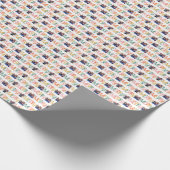 Vrolijk kleurrijk Kerstmis foto plezier Cadeaupapier (Hoek)