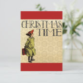 Vrolijk koloniaal kerstfeest bedankkaart (Staand voorkant)