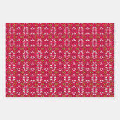 Vrolijk Koninklijk Botanisch Feestelijk Groen Rood Inpakpapier Vel (Voorkant 2)