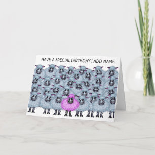 Vrolijk koppel schapen kaart