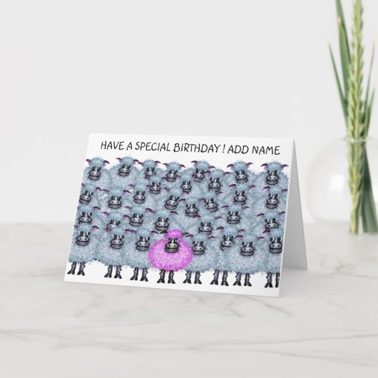 Vrolijk koppel schapen kaart (Voorkant)