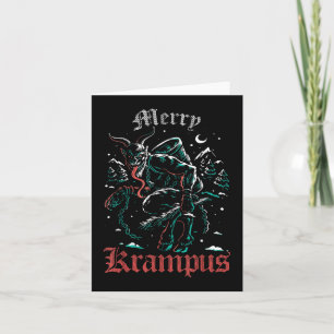 Vrolijk Krampus Kerstmis Xmas Horror Lelijk Kwaad  Kaart
