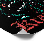 Vrolijk Krampus Kerstmis Xmas Horror Lelijk Kwaad  Poster (Hoek)