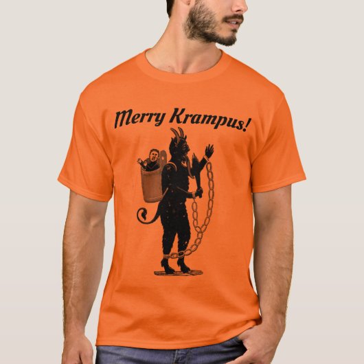 Vrolijk Krampus! T-shirt. Grappig kerst T-shirt (Voorkant)