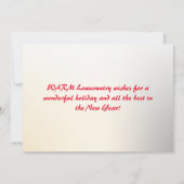 Vrolijk Laagland Kerstmis Bluffton Santa Feestdagenkaart (Achterkant)