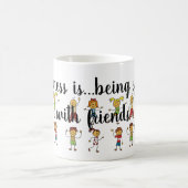 Vrolijk lachen: plezier met vrienden koffiemok (Center)