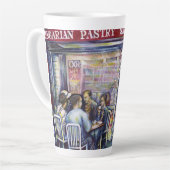 vrolijk latte mok (Linkerhoek)