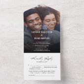 Vrolijk Leuk Foto Bruiloft All In One Uitnodiging (Binnen)