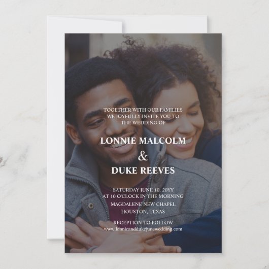 Vrolijk Leuk Foto Bruiloft Kaart (Voorkant)