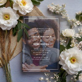 Vrolijk Leuk Foto Bruiloft Kaart