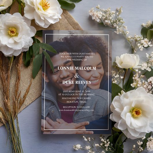 Vrolijk Leuk Foto Bruiloft Kaart