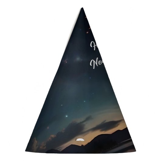 Vrolijk Leuk Vuurwerk Unieke Nieuwjaarsviering Feesthoedjes (Links)