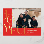 Vrolijk Leven Folie Kerstkaart Folie Feestdagenkaart (Voorkant)