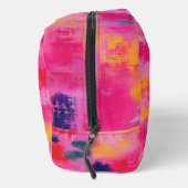 Vrolijk levendig Abstract roze gepersonaliseerd Toilettasje (Rechts)