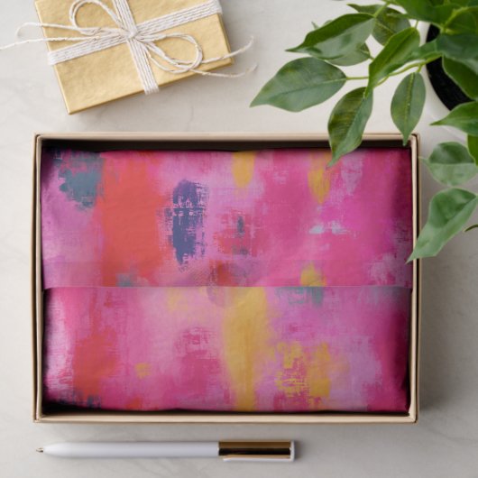 Vrolijk levendig Abstract roze Tissuepapier (Geschenk)