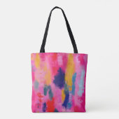 Vrolijk levendig Abstract roze Tote Bag (Achterkant)