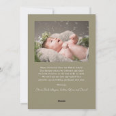 Vrolijk licht brons/goud 2 foto kerst feestdagenkaart (Achterkant)