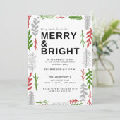 Vrolijk Licht Buurt Kerstfeest Kaart (Staand voorkant)