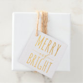 Vrolijk licht vakantie modern handgeschreven goud bedankjes labels (Met doos)