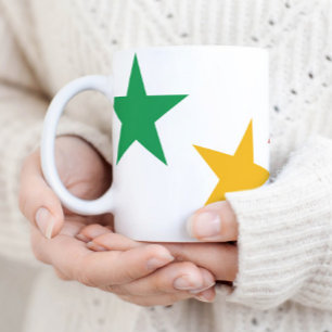 VROLIJK LIEFDE VREUGDE KLEURRIJK KERSTFEEST KOFFIEMOK