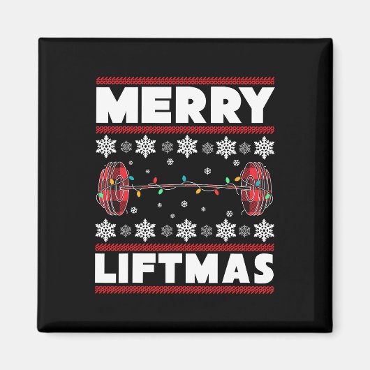 Vrolijk Liftmas Fun Christmas Gym Workout Fitness  Magneet (Voorkant)