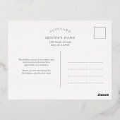 Vrolijk Lijst FOLIE Zakelijk Vakantie Briefkaart (Achterkant)