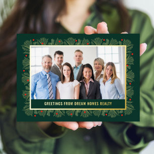Vrolijk Lijst FOLIE Zakelijke vakantie fotokaart Feestdagenkaart