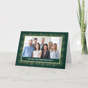 Vrolijk Lijst Zakelijke vakantie fotokaart Feestdagen Kaart