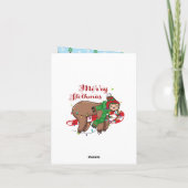 Vrolijk LuiaardKerstmis Kaart (Achterkant)