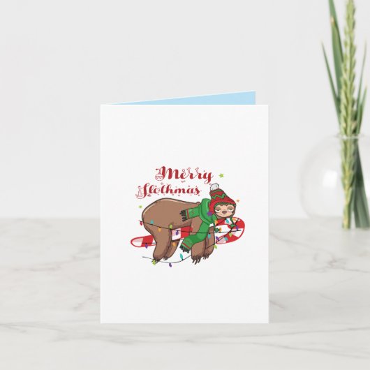 Vrolijk LuiaardKerstmis Kaart (Voorkant)