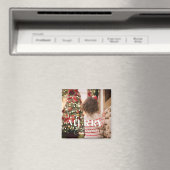 Vrolijk magisch kerstscript & serieuze foto magneet (Insitu (Vaatwasser))