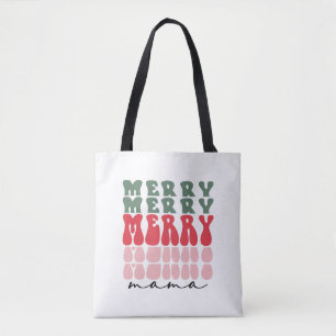 Vrolijk Mama Moeder Moeder Feestelijke Kerstmis Tote Bag